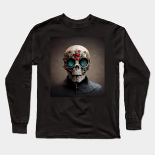 Halloween sugar skull Long Sleeve T-Shirt